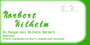 norbert wilhelm business card